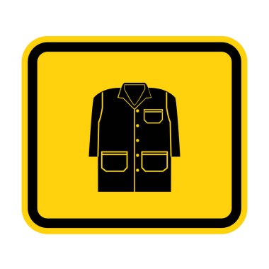 Sembol Beyaz Arkaplanda Önlük Giyin, Vektör Resimleme EPS.10 