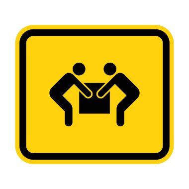 Sembol İki Kişi Kaldırma İşareti Beyaz Arkaplanda İzole Edildi, Vektör İllüzyonu 