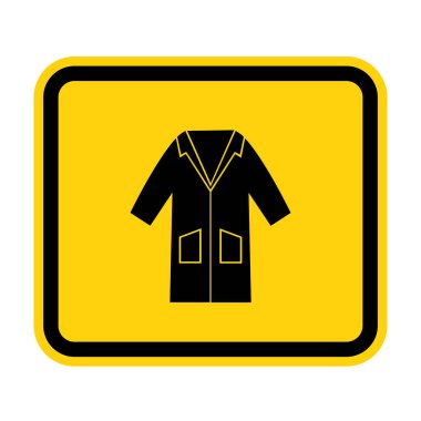 PPE Simgesi. Önlük Sembol İşareti İzole Ekle Beyaz Arkaplanda, Vektör Resimleme EPS.10 