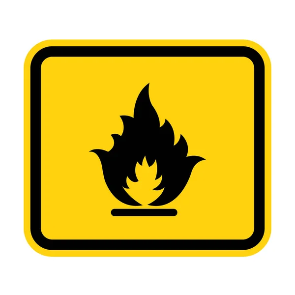 Méfiez-vous Isolat de symbole de gaz inflammable sur fond blanc, illustration vectorielle EPS.10 — Image vectorielle