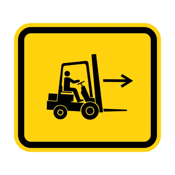 Forklift Point Right Symbol Sign Isolate White Background Vector Illustration — Stock Vector