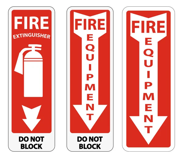 Symbol Feuerausrüstung Schild Auf Weißem Hintergrund — Stockvektor
