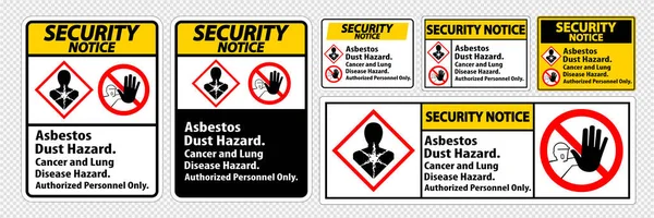 Security Notice Label Disease Hazard Authorized Personnel Only Isolate Transparent — Stock Vector