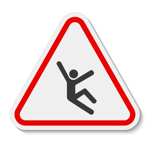 Climb Hazard Symbol Sign Isolate White Background Vector Illustration Eps — Stock Vector