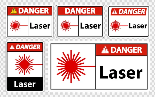 Danger Laser Symbol Sign Symbol Sign Isolate Transparent Background Vector — Stock Vector