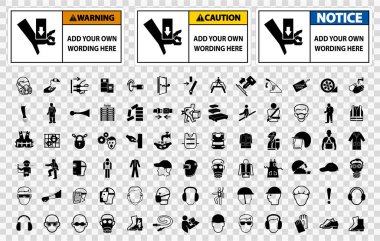 Sembol Güvenliği İşaret İşareti Uyarı, Uyarı, Dikkat Saydam Arkaplanda İzolasyon, Vektör Resimleri 