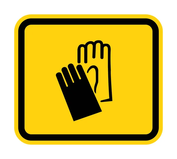 Symbol Tragen Handschutzschild Isolat Auf Weißem Hintergrund Vector Illustration Eps — Stockvektor