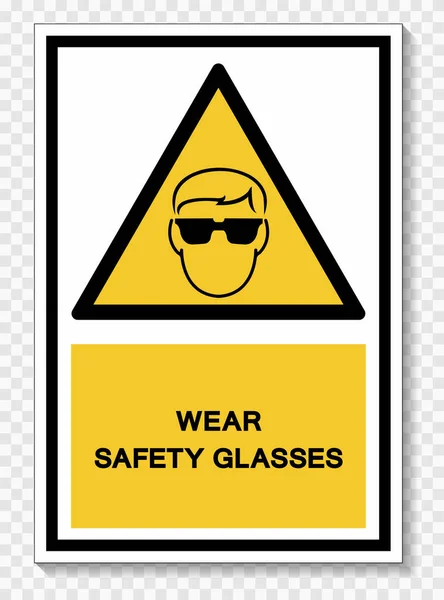 Wear Safety Glassed Isolate White Background Vector Illustration Eps — Stock Vector