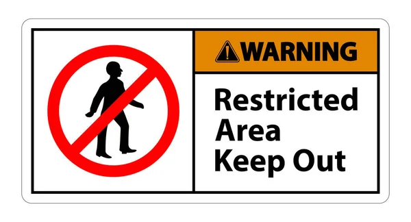 Restricted Area Keep Out Symbol Sign White Background — Stock Vector