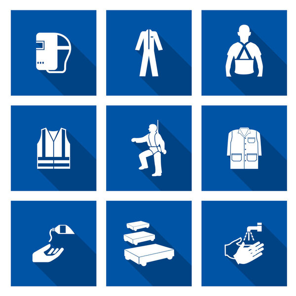 Required Personal Protective Equipment (PPE) Symbol,Safety Icon 