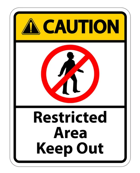 Restricted Area Keep Out Symbol Zeichen Auf Weißem Hintergrund — Stockvektor