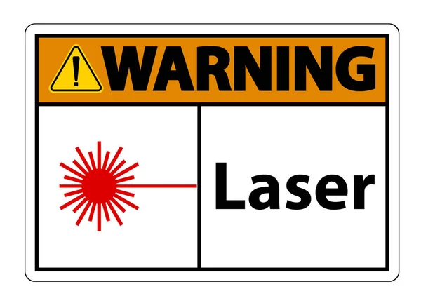 Warning Laser Symbol Sign Symbol Sign Isolate Transparent Background Vector — Stock Vector