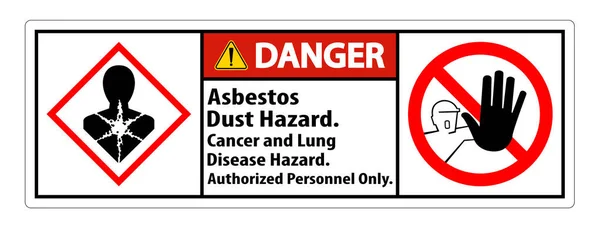 Danger Label Disease Hazard Authorized Personnel Only Isolate Transparent Background — Stock Vector