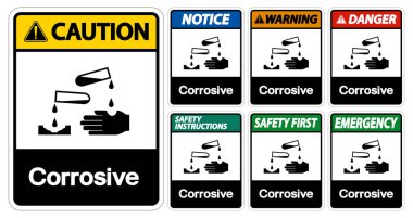 Beyaz Arkaplanda Aşındırıcı Sembol İşareti İzole EPS.10 Vektör Resimleri 