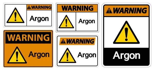 Warning Argon Symbol Sign Isolate White Background Vector Illustration Eps — Stock Vector
