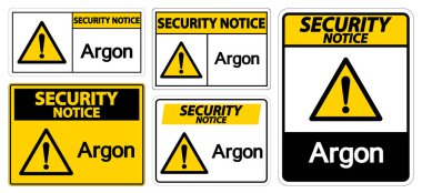Security Notice Argon Symbol Sign Isolate On White Background,Vector Illustration EPS.10  clipart