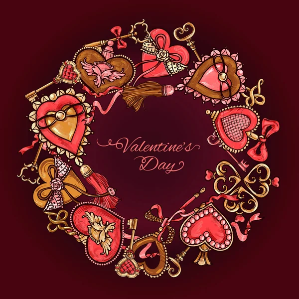 Día de San Valentín Ilustración vectorial — Archivo Imágenes Vectoriales