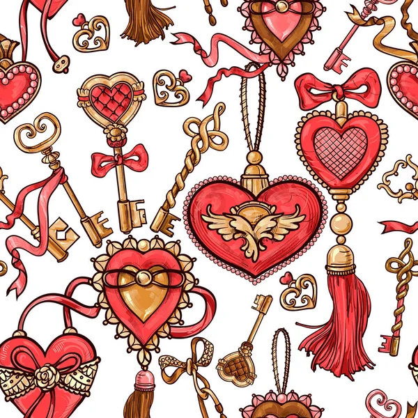 Valentines Day vector pattern — 스톡 벡터