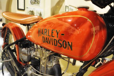  Harley-Davidson Vintage motosiklet içinde ve Logo Müzesi