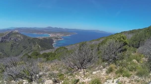 Sardinien Landskap Golfo Aranci — Stockvideo