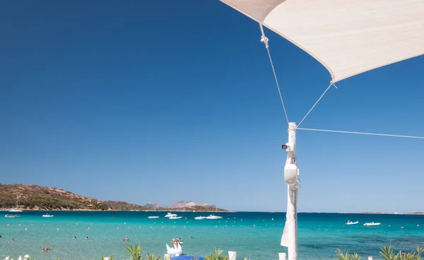 Porto Taverna in sardinia island WITH TAVOLARA — Stock Photo, Image