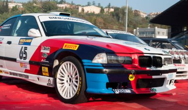 San Marino, San Marino - Ott 21: Bmw M3 araba ralli Legend 2017 ünlü San Marino Tarihi yarış yarış eski