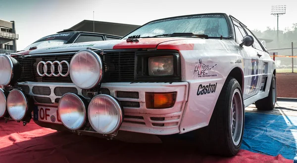 Audi quattro 1983 alte Rennwagen-Rallye — Stockfoto