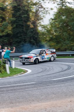 Audi Quattro 1983 araba ralli Legend 2017 ünlü San Marino tarihi yarış yarış eski