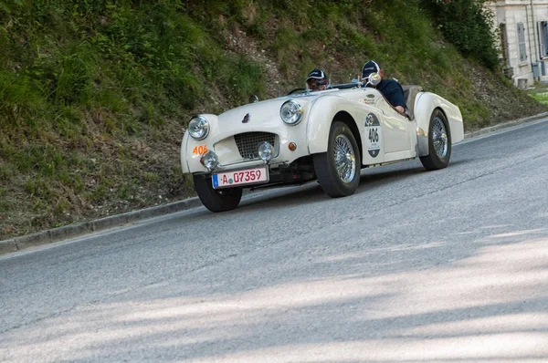 Gola Del Furlo Italia Mayo Triumph Sports 1955 Viejo Coche — Foto de Stock