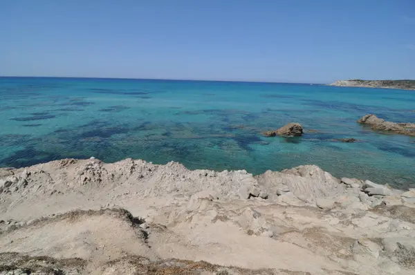 Den Berömda Stranden Rena Maiore Sardinien Gallura Med Blue Sea — Stockfoto