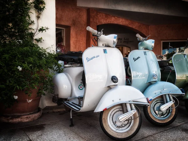 Porto Cervo Italië Juni 2016 Piaggio Vespa Lambrettavintage Sprint Motor — Stockfoto