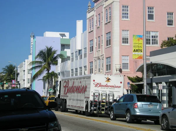 Liggande Stranden Miami Florida Usa — Stockfoto