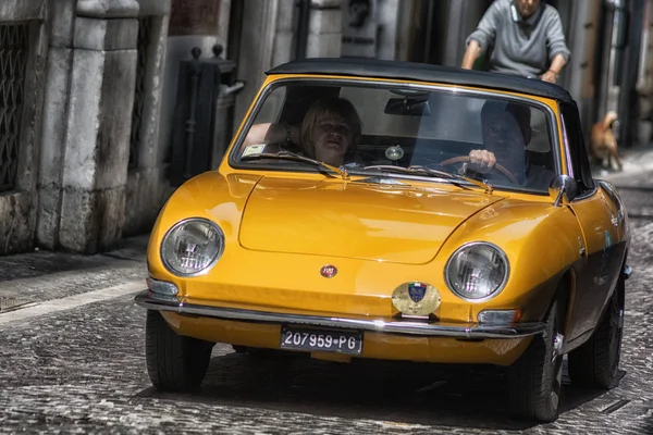 Pesaro Italia Abril 2018 Fiat 850 Spider Viejo Coche Carreras — Foto de Stock