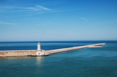 Livorno bağlantı noktası İtalya yaz 2018 deniz feneri
