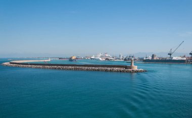 Livorno bağlantı noktası İtalya yaz 2018 deniz feneri