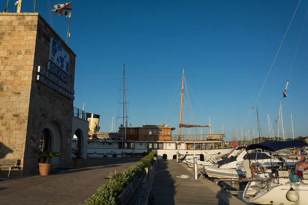 Ольбия Сардиния Августа 2019 Года Alicia Yacht Vintage Yacht Built — стоковое фото