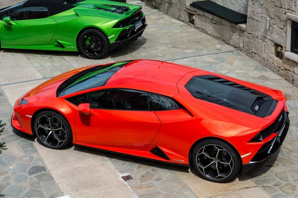 Porto Cervo Włochy Sierpień 2019 Samochód Sportowy Lamborghini Porto Cervo — Zdjęcie stockowe