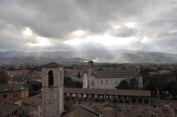 Serie Ciudades Medievales Italia Gubbio — Foto de Stock