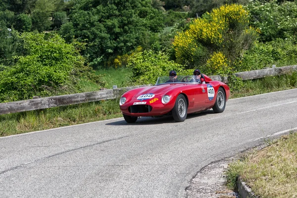 1500 1955 Sur Une Vieille Voiture Course Rallye Mille Miglia — Photo