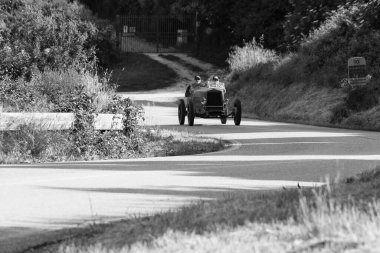 PESARO COLLE SAN BARTOLO , ITALY - MAY 17 - 2018 : SAM C25 F GRAN SPORT 1925 on an old racing car in rally Mille Miglia 2018 the famous italian historical race (1927-1957)