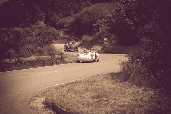 Pesaro Colle San Bartolo Italia Mayo 2018 Porsche 550 Spyder —  Fotos de Stock