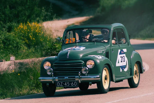 Pesaro Colle San Bartolo Italy 2018 Fiat 500 Topolino Belvedere — стоковое фото