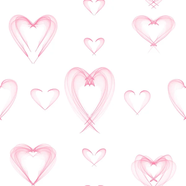 Seamless background. Pink hearts. Design for cards, invitations. — 스톡 사진