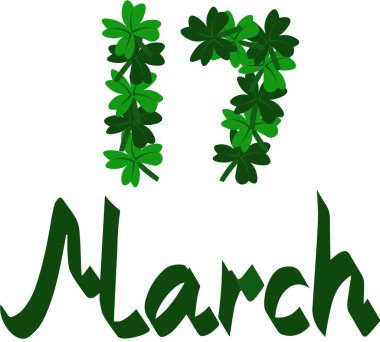 17 Mart - Aziz Patrick Günü. Yoncadan figürler.