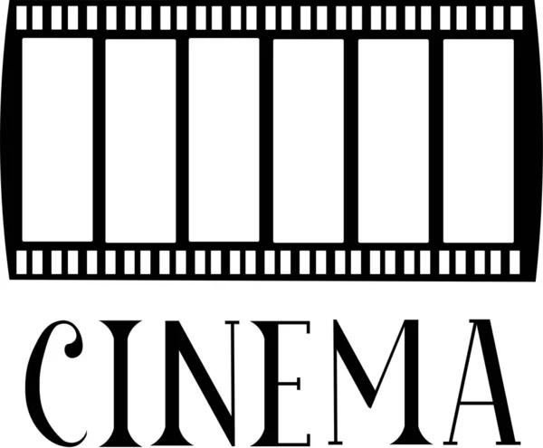 Cine Tira Película Vídeo Película Inscripción Pasatiempos Aprendizaje — Vector de stock