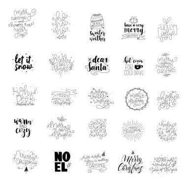 Büyük Mutlu Noeller ve mutlu yıllar 2020 el yazması kart tasarımları. Yılbaşı cümleleri. Mutlu noeller. Mutlu bir yeni yıl. 2020.