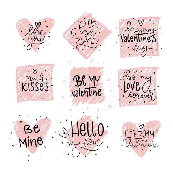 Valentine Day Poster Card Design Valentine Day Card Design Isolated — Stock Vector