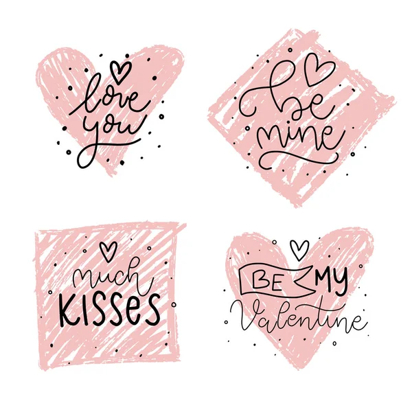 Valentine Day Poster Card Design Valentine Day Card Design Isolated — Stock Vector