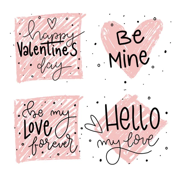 Valentine Day Poster Card Design Valentine Day Card Design Isolated — Stock Vector