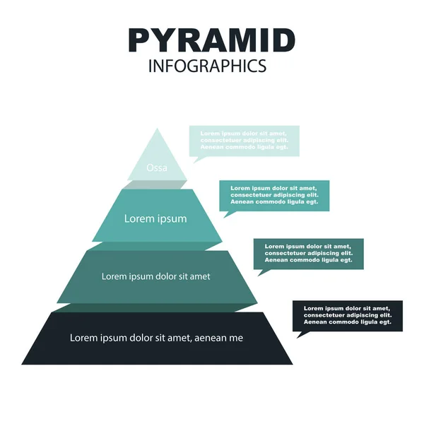 Infográficos Pirâmide Pirâmide Funil Com Gráficos — Vetor de Stock